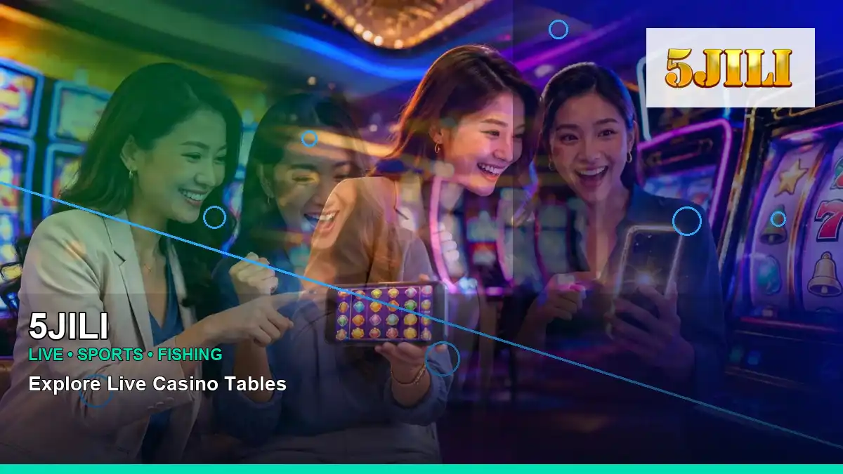 5JILI high-energy mobile casino app in a right-diagonal layout for Philippine players