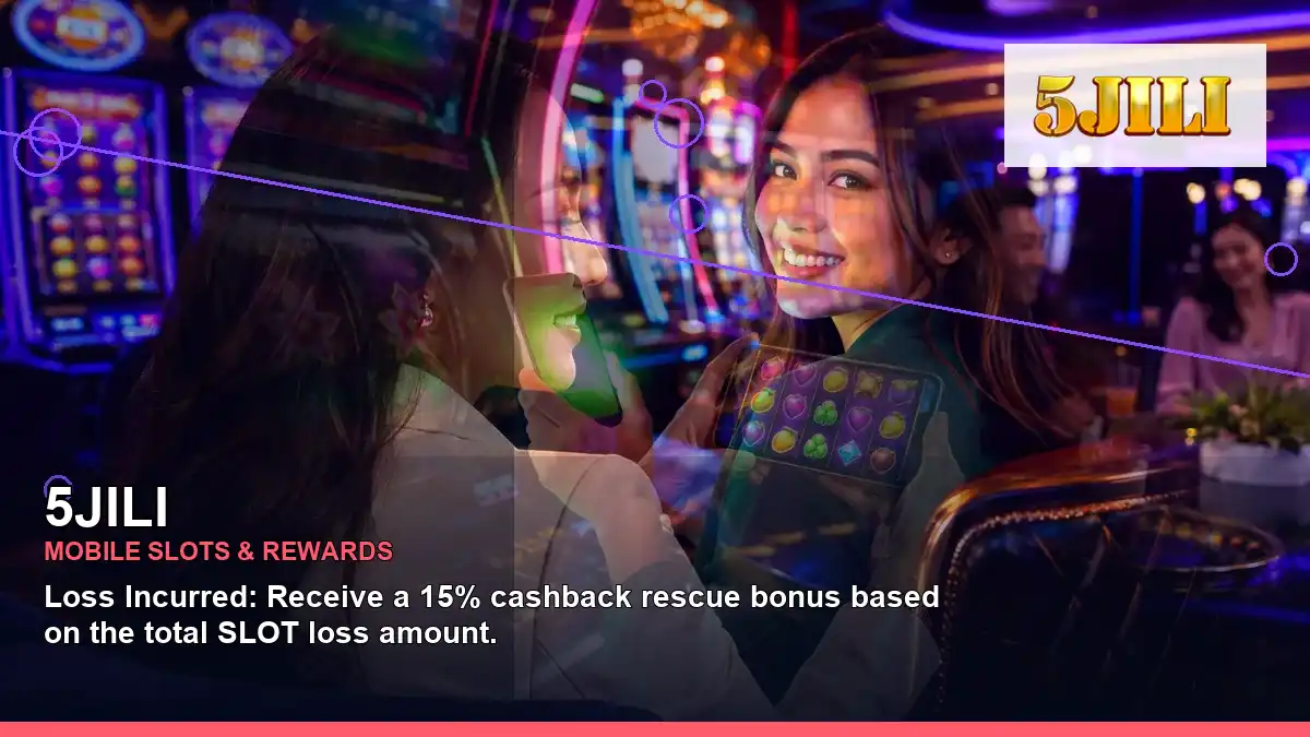 5JILI burst free spins slot games featuring an adult Filipina casino host with a left-diagonal composition